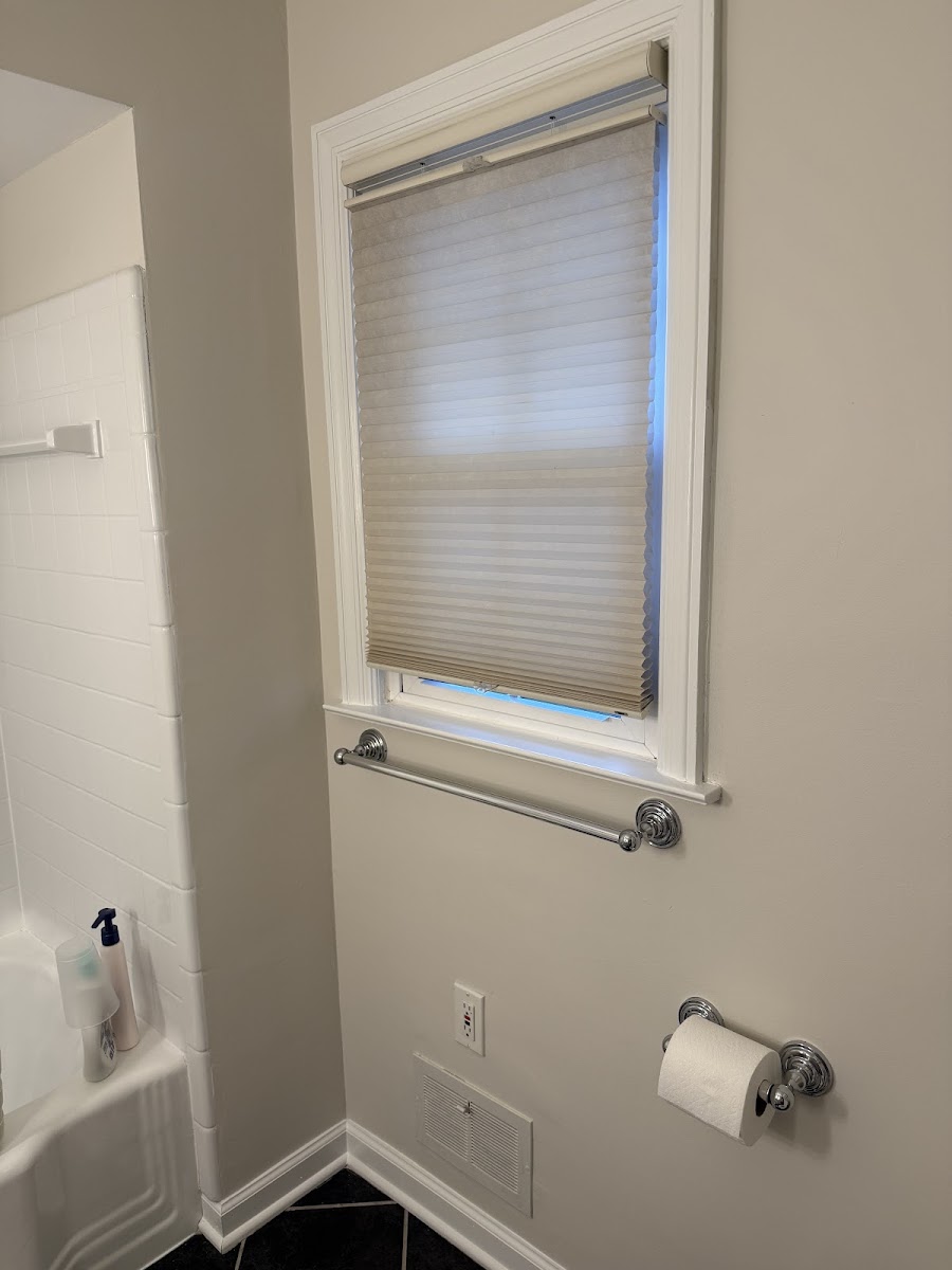 Freshly painted bathroom
